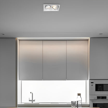 Inbouwspot Dubbel LED Aluminium Wit 24W Plafond Woonkamer Keuken Winkel Verstelbaar Downlight Inbouw Armatuur Modern