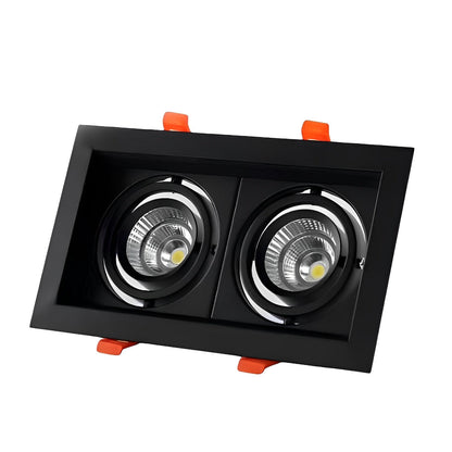 Inbouwspot Dubbel LED Aluminium Wit 24W Plafond Woonkamer Keuken Winkel Verstelbaar Downlight Inbouw Armatuur Modern