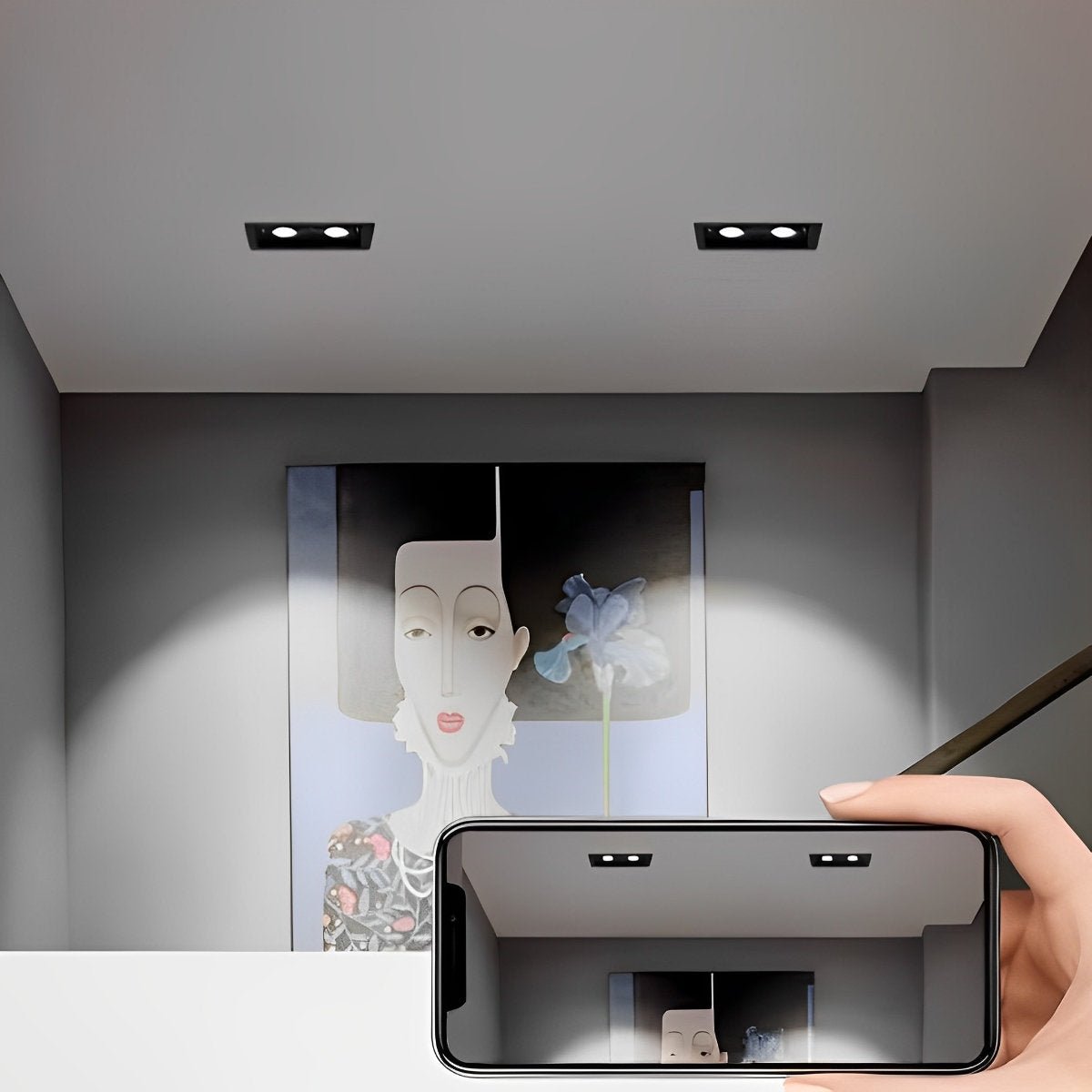 Inbouwspot Dubbel LED Aluminium Wit 24W Plafond Woonkamer Keuken Winkel Verstelbaar Downlight Inbouw Armatuur Modern