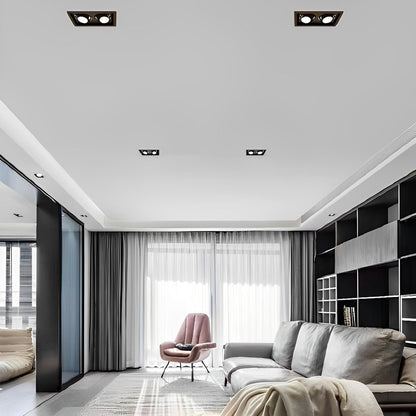 Inbouwspot Dubbel LED Aluminium Wit 24W Plafond Woonkamer Keuken Winkel Verstelbaar Downlight Inbouw Armatuur Modern