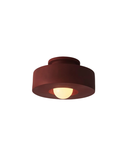 Moderne ronde plafondlamp van resin met geïntegreerde LED – minimalistische flush mount designlamp 30 cm