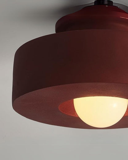 Moderne ronde plafondlamp van resin met geïntegreerde LED – minimalistische flush mount designlamp 30 cm