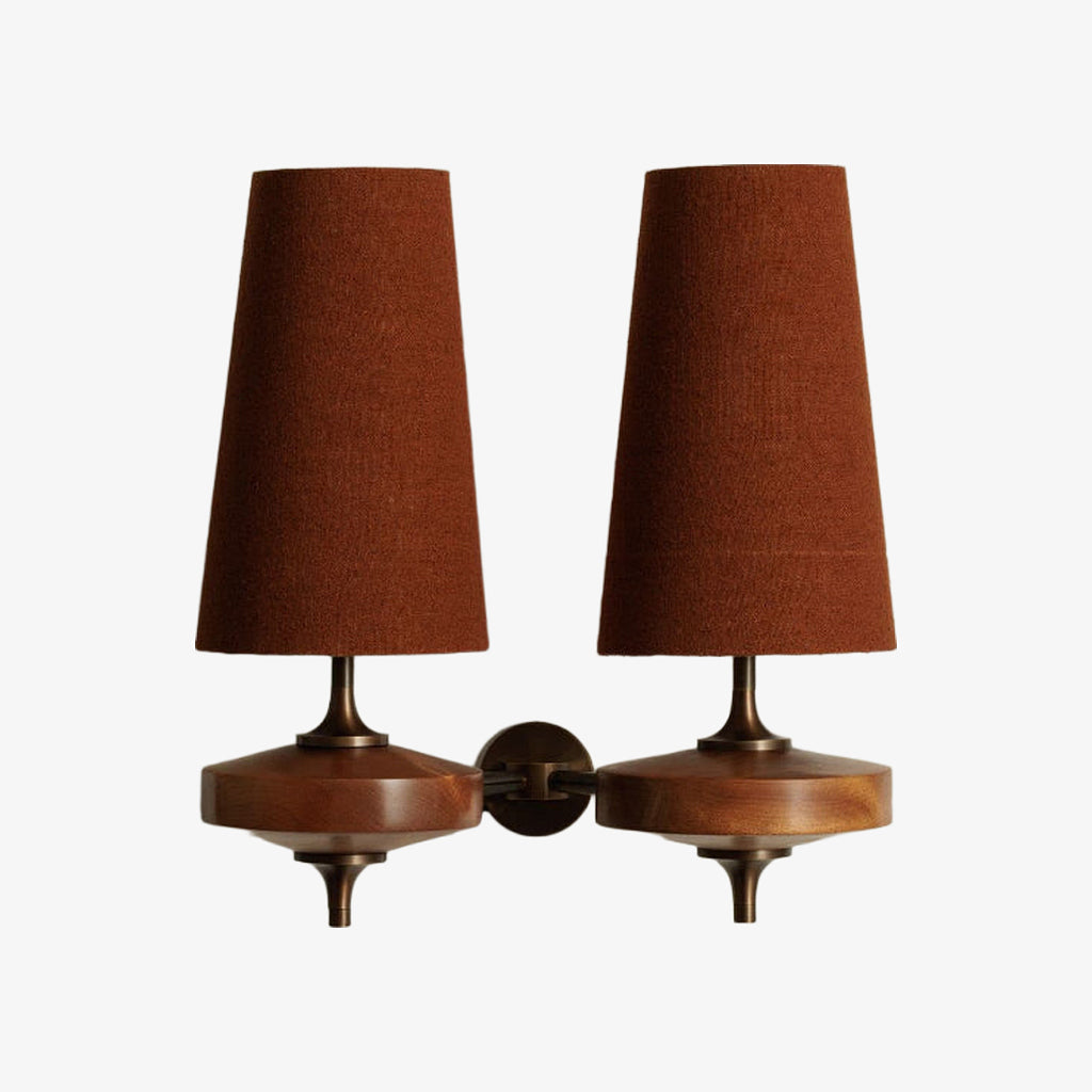 Retro Wandlamp met Stoffen Kap – Vintage Verlichting voor Slaapkamer
