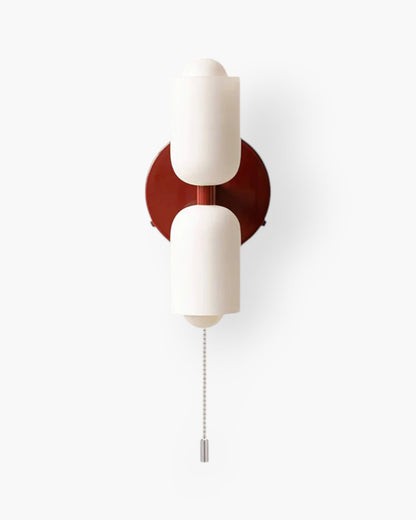 Sansoti | Wandlamp met Dubbele Glazen Kappen voor Slaapkamer en Woonkamer – E27 Wandverlichting