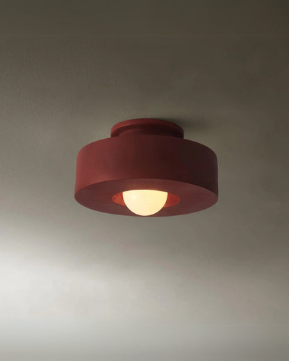 Moderne ronde plafondlamp van resin met geïntegreerde LED – minimalistische flush mount designlamp 30 cm