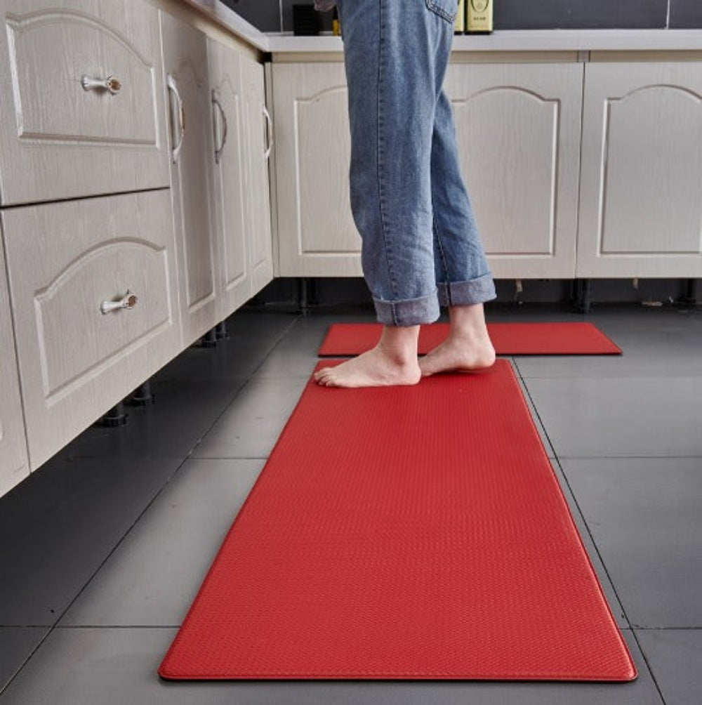Keukenmat Antivermoeidheid Foam Rood Non-slip Waterbestendig Keuken Sta Mat Comfortmat Vloermat Lang Staan Koken