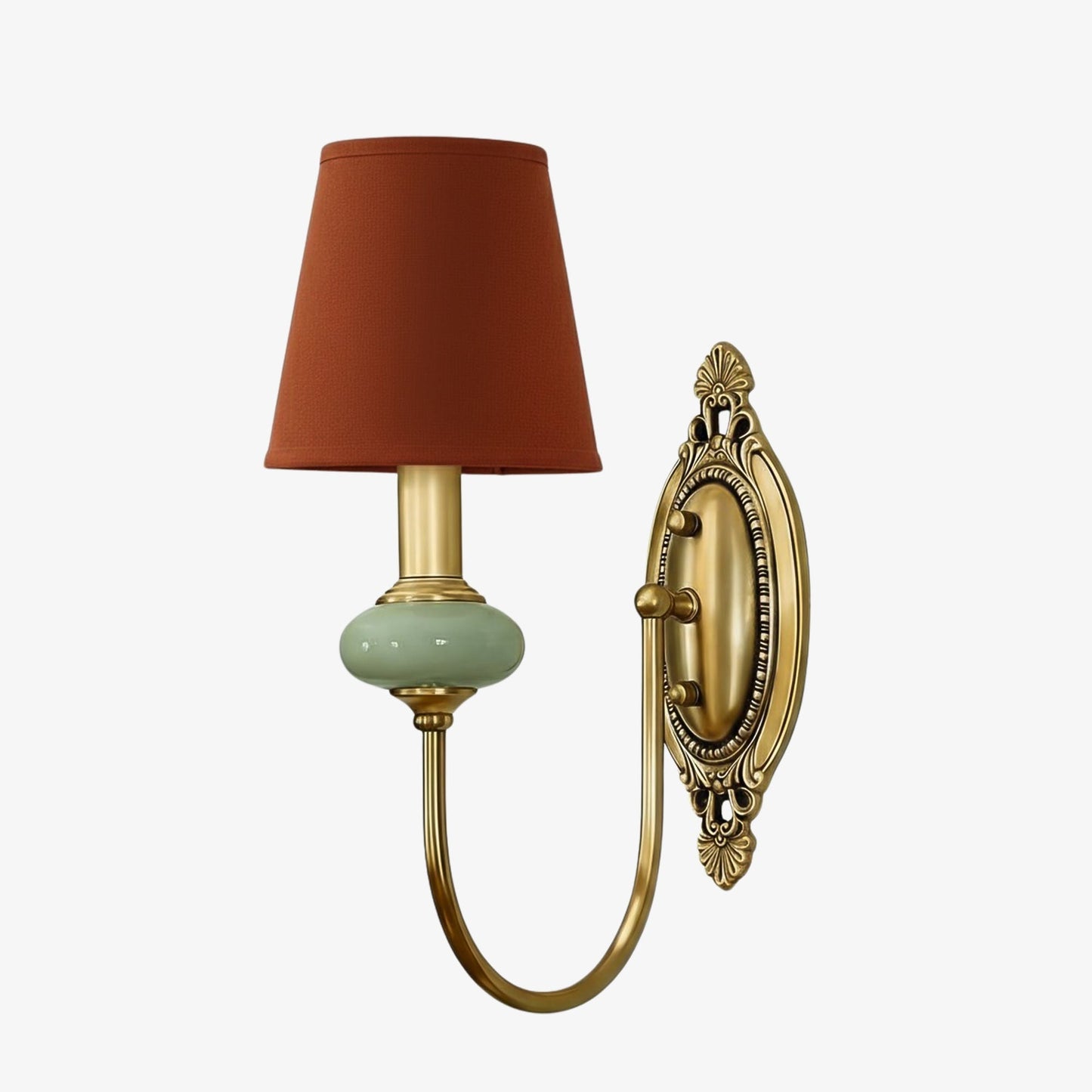 Keramische wandlamp met stoffen kap - 1 of 2 lichtpunten - E27 - diverse kleuren & stijlen