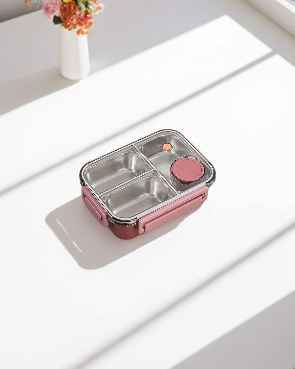 Geïsoleerde Lunchbox met Compartimenten - Warmhoudbakje voor Onderweg Groen Rood Blauw 2 of 3 Vakken - Premium Maaltijdcontainer Werk School Picknick