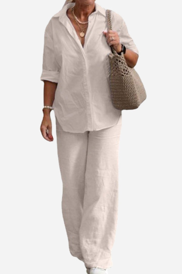 Vrouwelijke Pyjama Set met Broek en Blouse