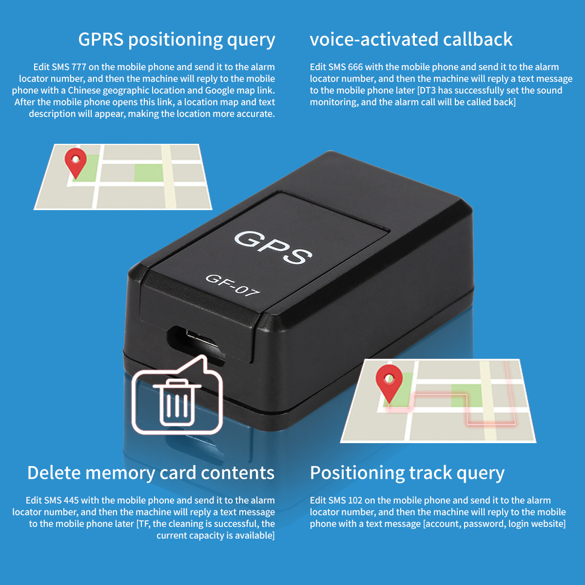 Mini Draagbare Magnetische GPS Tracker voor Voertuigen en Personen | Compacte Real-Time Locatie Volgsysteem met Spraakopname en 12 Dagen Standby