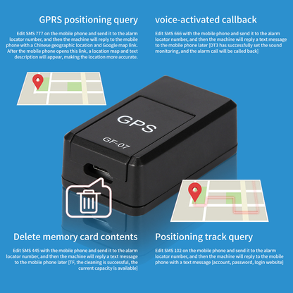 Mini Draagbare Magnetische GPS Tracker voor Voertuigen en Personen | Compacte Real-Time Locatie Volgsysteem met Spraakopname en 12 Dagen Standby