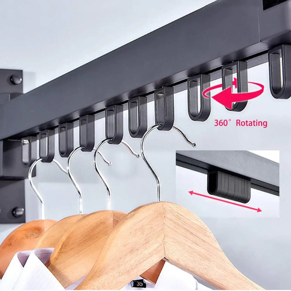 Inklapbaar Wanddroogrek Grijs Aluminium 180° Draaibaar – Ruimtebesparend Waskamerrek voor Kleding & Handdoeken