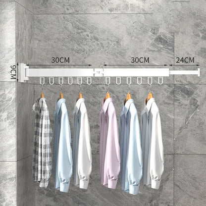 Inklapbaar Wanddroogrek Grijs Aluminium 180° Draaibaar – Ruimtebesparend Waskamerrek voor Kleding & Handdoeken