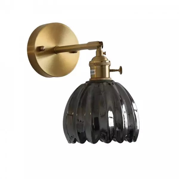 Wandlamp Tulp Retro Glas Bloem Design Metaal Vintage Sfeerverlichting