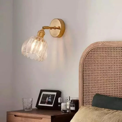 Wandlamp Tulp Retro Glas Bloem Design Metaal Vintage Sfeerverlichting