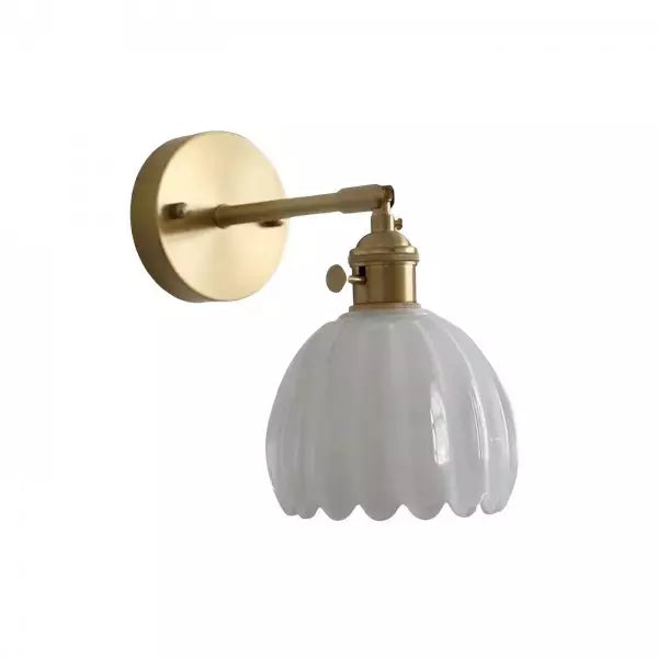 Wandlamp Tulp Retro Glas Bloem Design Metaal Vintage Sfeerverlichting