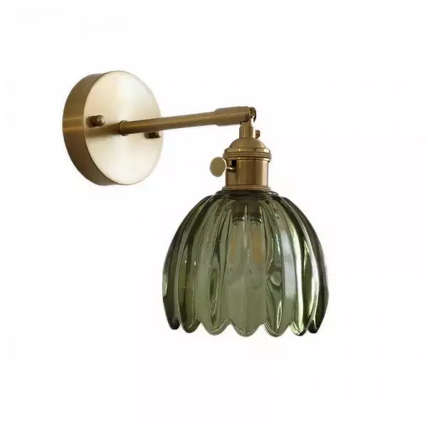 Wandlamp Tulp Retro Glas Bloem Design Metaal Vintage Sfeerverlichting