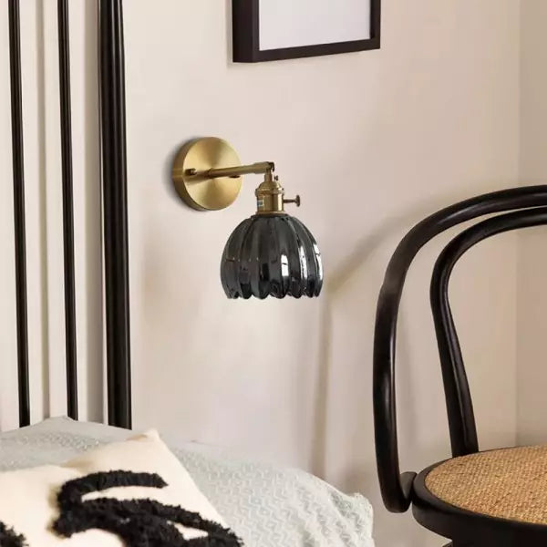 Wandlamp Tulp Retro Glas Bloem Design Metaal Vintage Sfeerverlichting