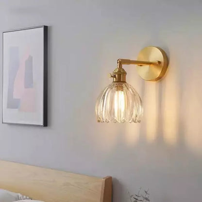 Wandlamp Tulp Retro Glas Bloem Design Metaal Vintage Sfeerverlichting