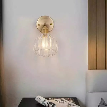 Wandlamp Tulp Retro Glas Bloem Design Metaal Vintage Sfeerverlichting