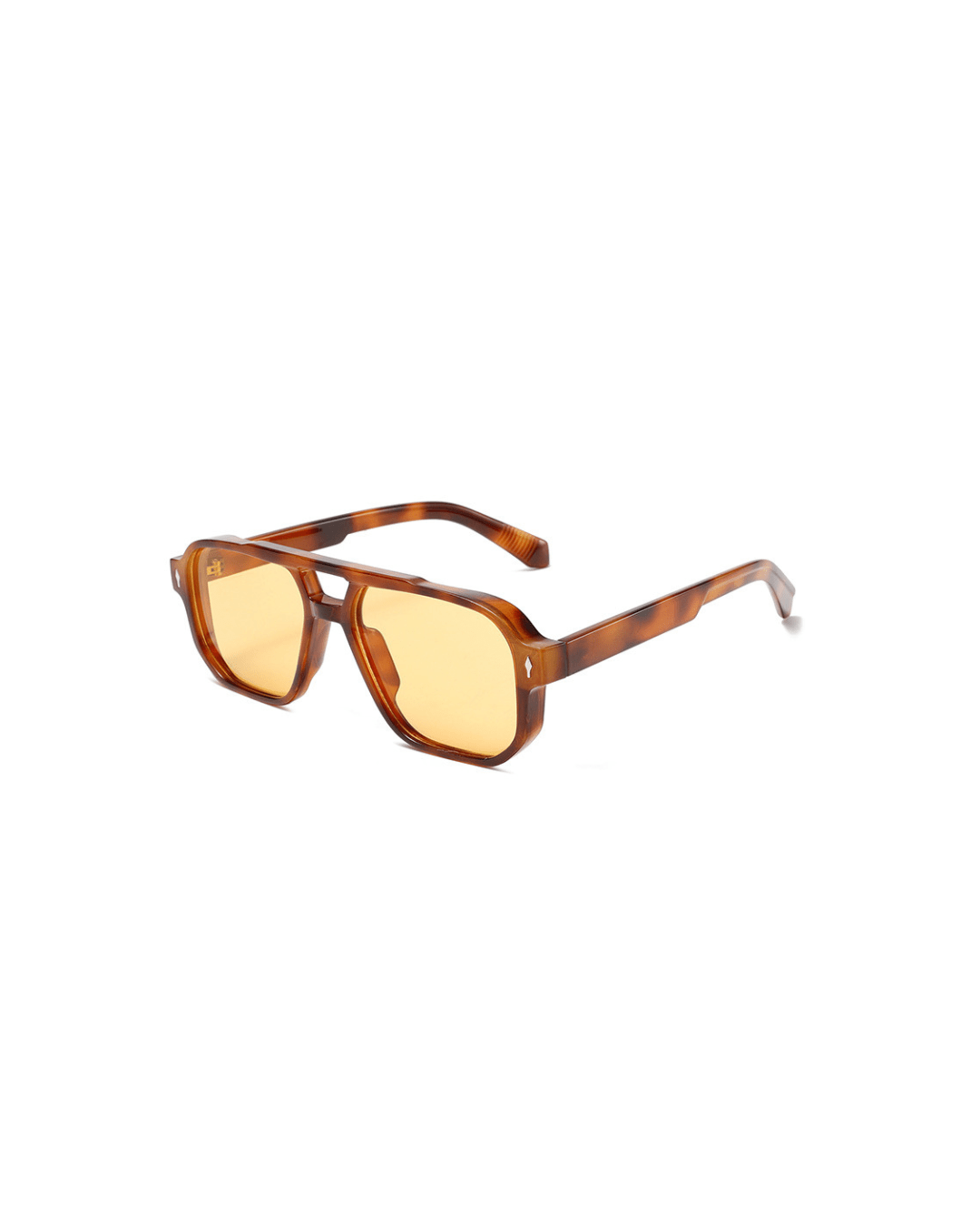 Retro Aviator Zonnebril oranje glazen vintage stijl - StudioMarella