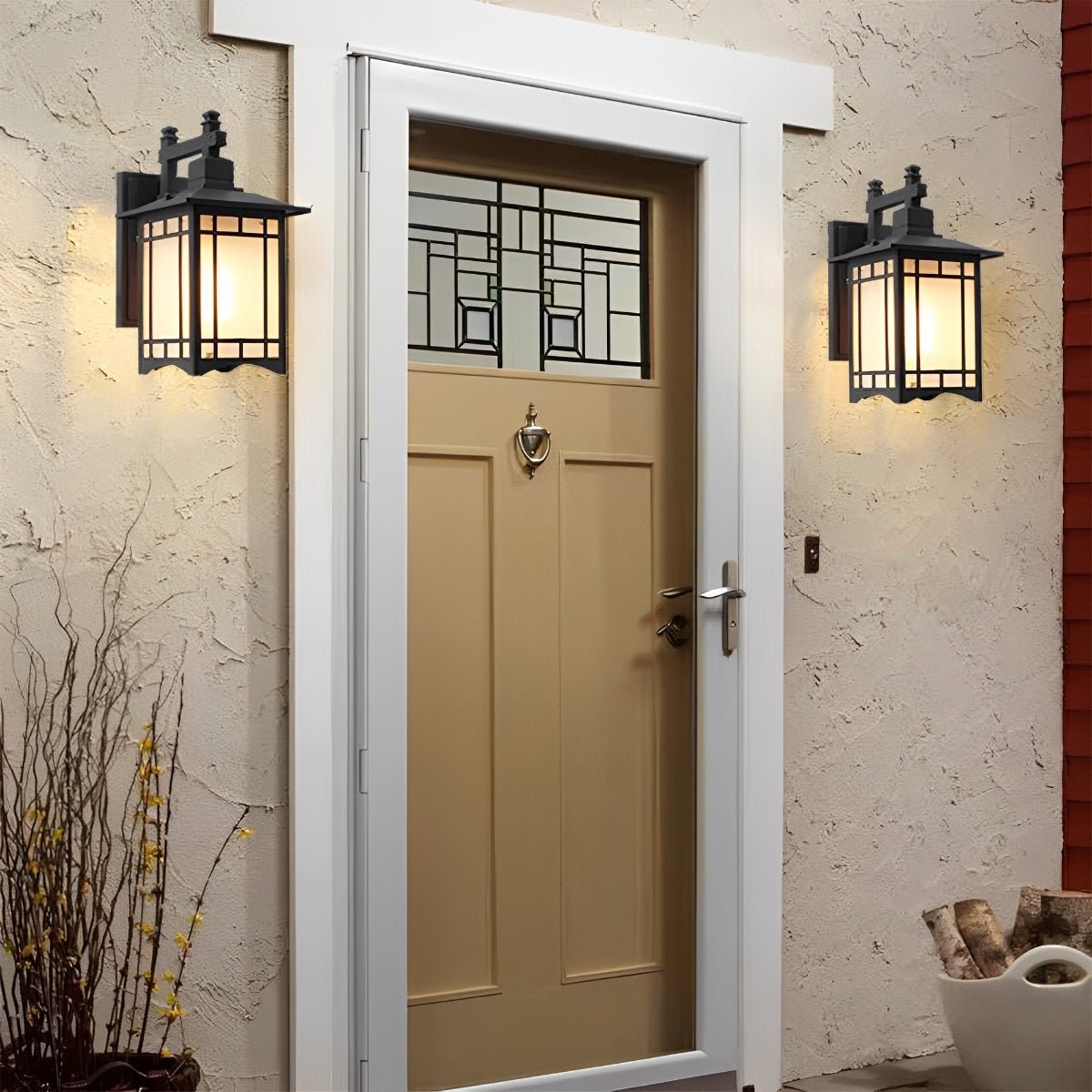 Buitenlamp Solar Wandlamp Aluminium Zwart Brons Tuin Klassiek Lantaarn Buiten Wandverlichting Zonne-energie IP55 Villa Oprit Veranda