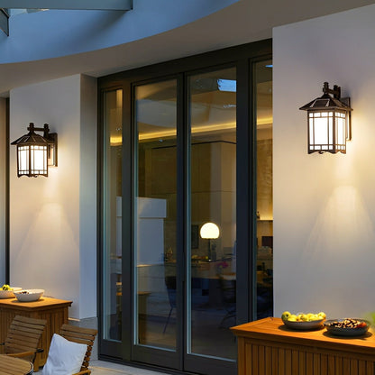 Buitenlamp Solar Wandlamp Aluminium Zwart Brons Tuin Klassiek Lantaarn Buiten Wandverlichting Zonne-energie IP55 Villa Oprit Veranda