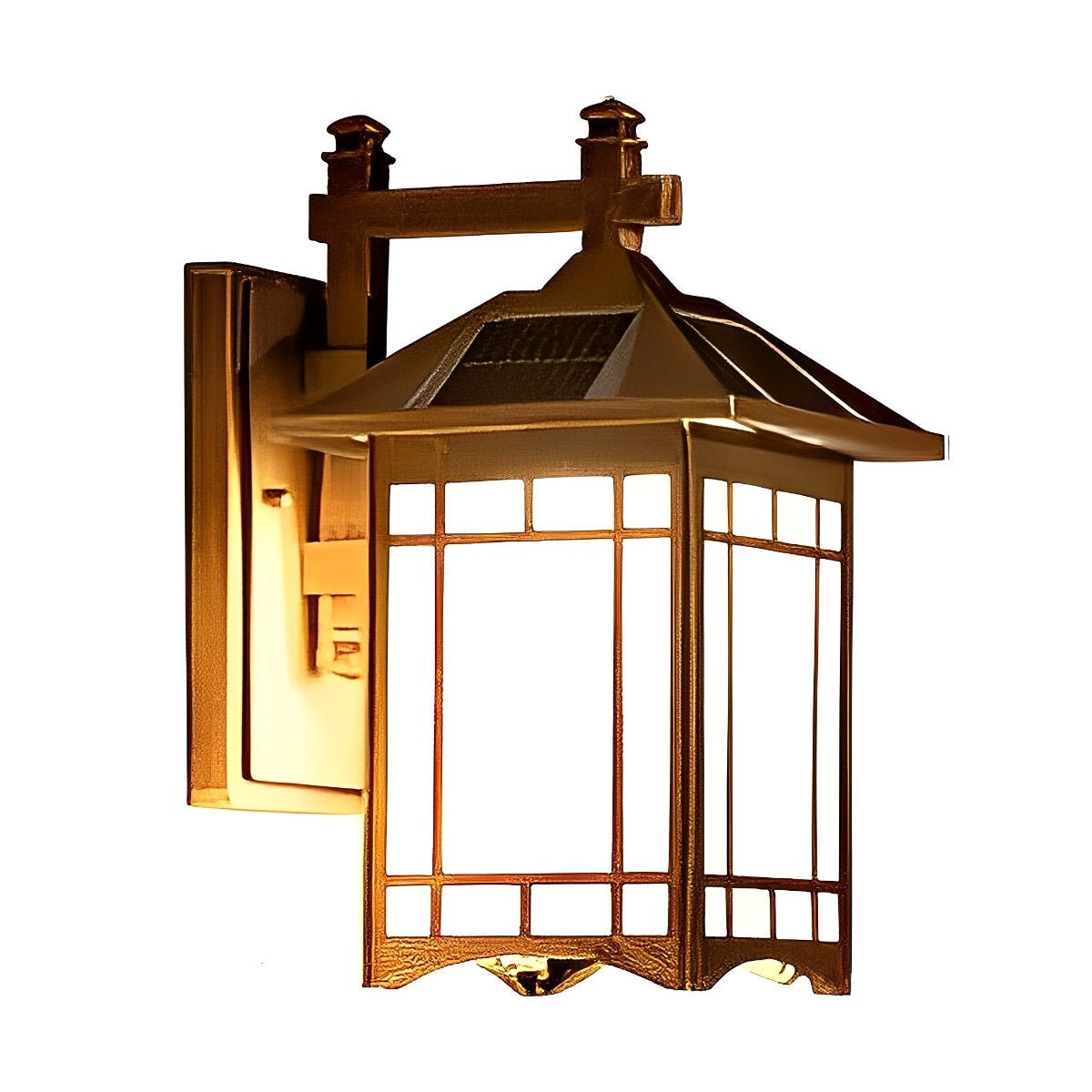 Buitenlamp Solar Wandlamp Aluminium Zwart Brons Tuin Klassiek Lantaarn Buiten Wandverlichting Zonne-energie IP55 Villa Oprit Veranda