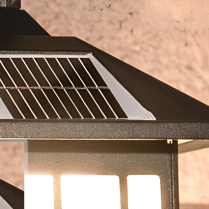 Buitenlamp Solar Wandlamp Aluminium Zwart Brons Tuin Klassiek Lantaarn Buiten Wandverlichting Zonne-energie IP55 Villa Oprit Veranda