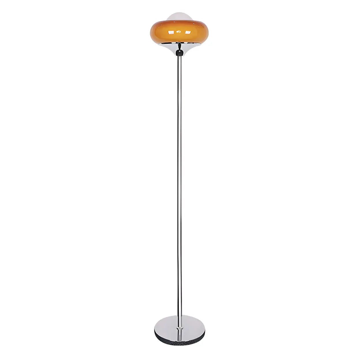 Vloerlamp Glas Retro Bol E27 Metaal Geel 155cm Sfeerverlichting Woonkamer