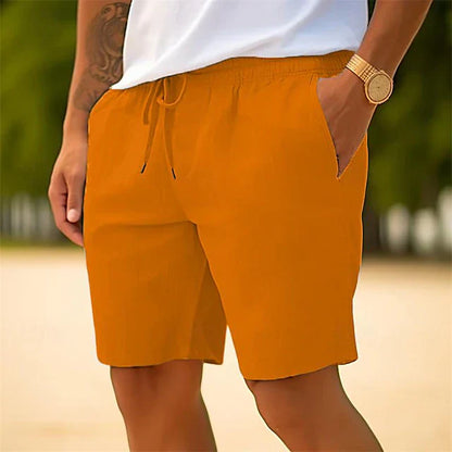Heren Linnen Broek Zomer Short Casual Korte Broek