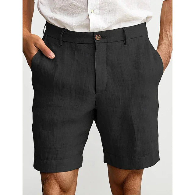 Heren Chino Short Linnen Zomer Comfortabele Broek
