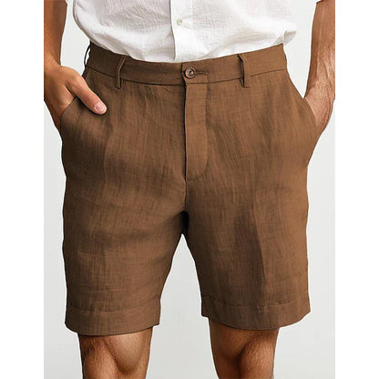 Heren Chino Short Linnen Zomer Comfortabele Broek