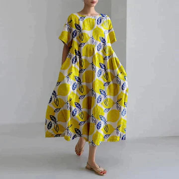Vrouwelijke Zomerjurk Lange Elegante Bloemenprint