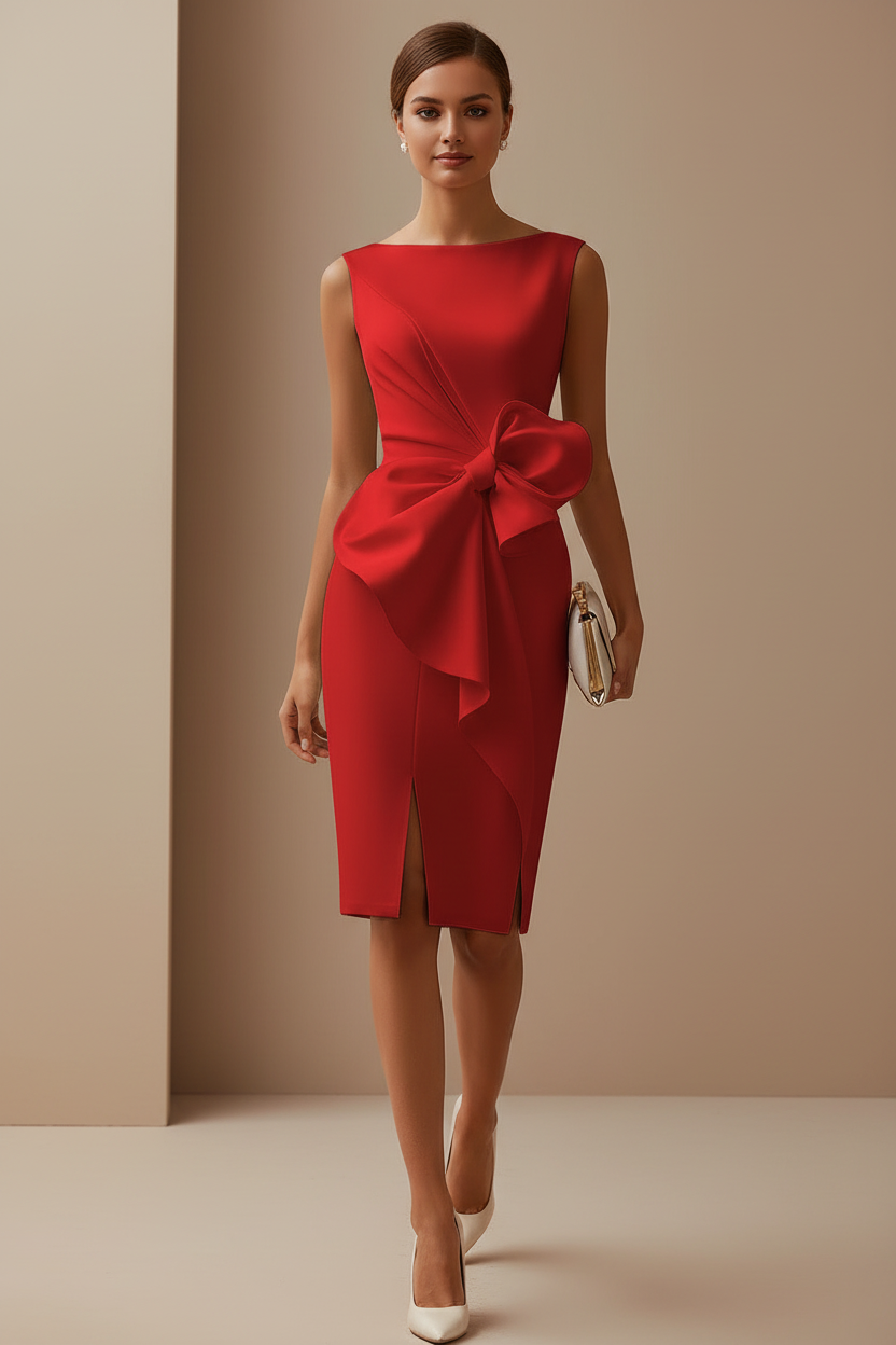 Rode Jurk met Model