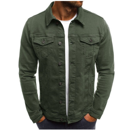 Heren Blauwe Denim Jasje Casual Stijl - StudioMarella
