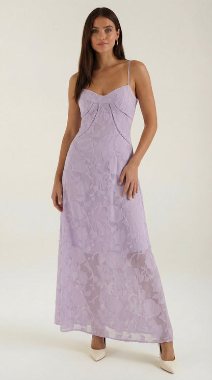 Jurk Dames Getailleerd Maxi Model met Spaghettibandjes