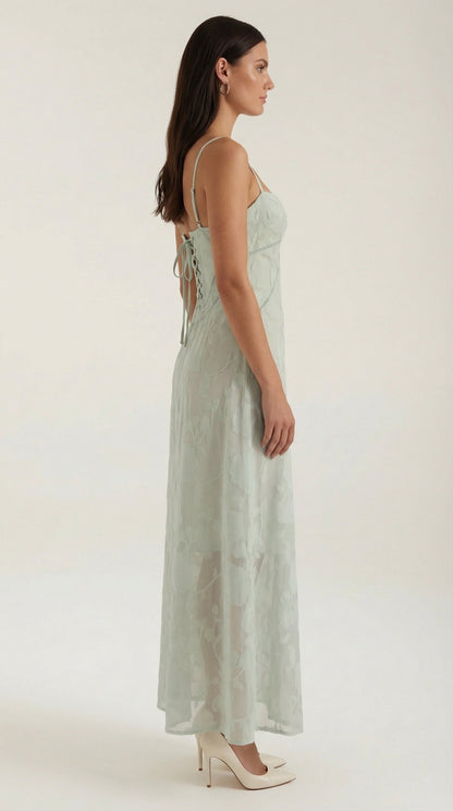 Jurk Dames Getailleerd Maxi Model met Spaghettibandjes
