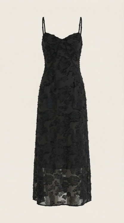 Jurk Dames Getailleerd Maxi Model met Spaghettibandjes