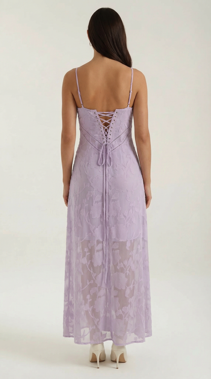 Jurk Dames Getailleerd Maxi Model met Spaghettibandjes