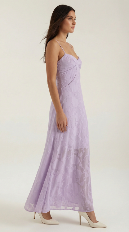 Jurk Dames Getailleerd Maxi Model met Spaghettibandjes
