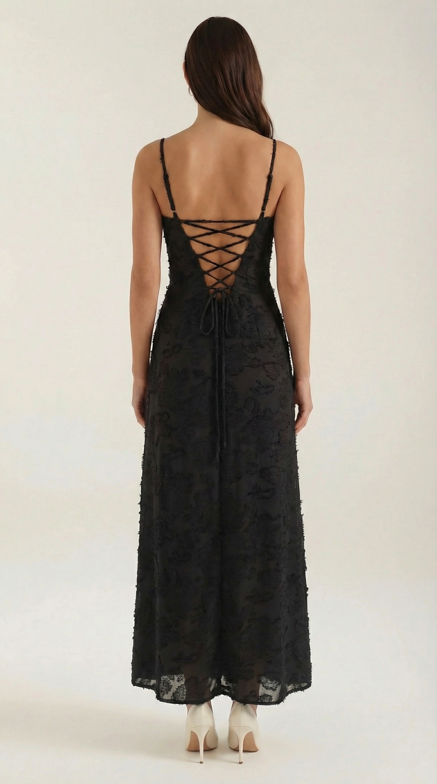 Jurk Dames Getailleerd Maxi Model met Spaghettibandjes