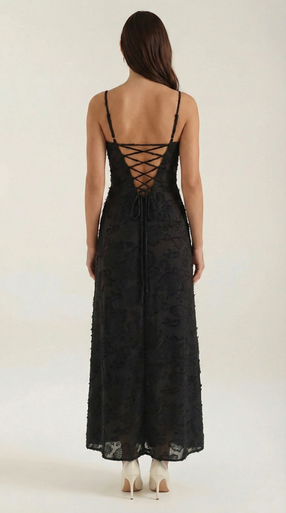 Jurk Dames Getailleerd Maxi Model met Spaghettibandjes