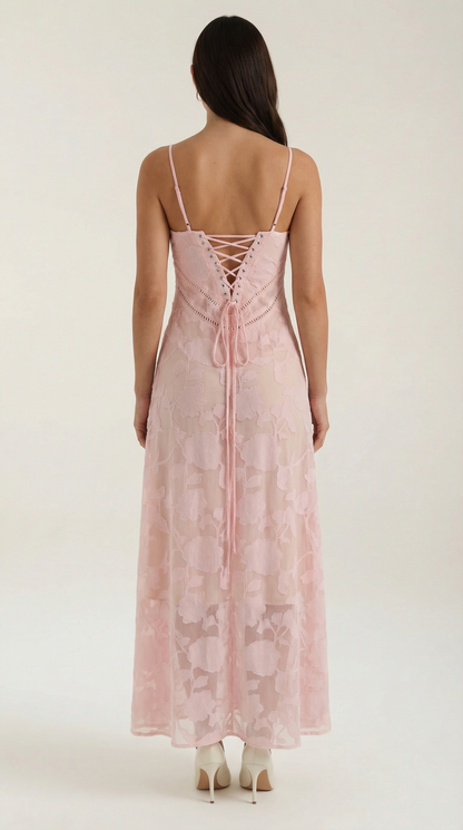 Jurk Dames Getailleerd Maxi Model met Spaghettibandjes