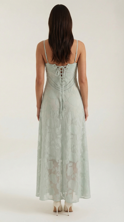 Jurk Dames Getailleerd Maxi Model met Spaghettibandjes