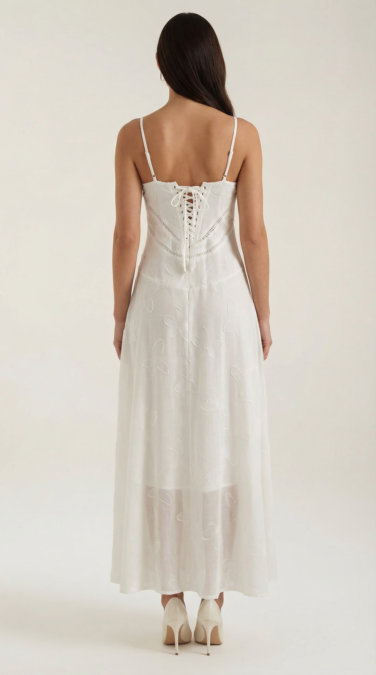Jurk Dames Getailleerd Maxi Model met Spaghettibandjes