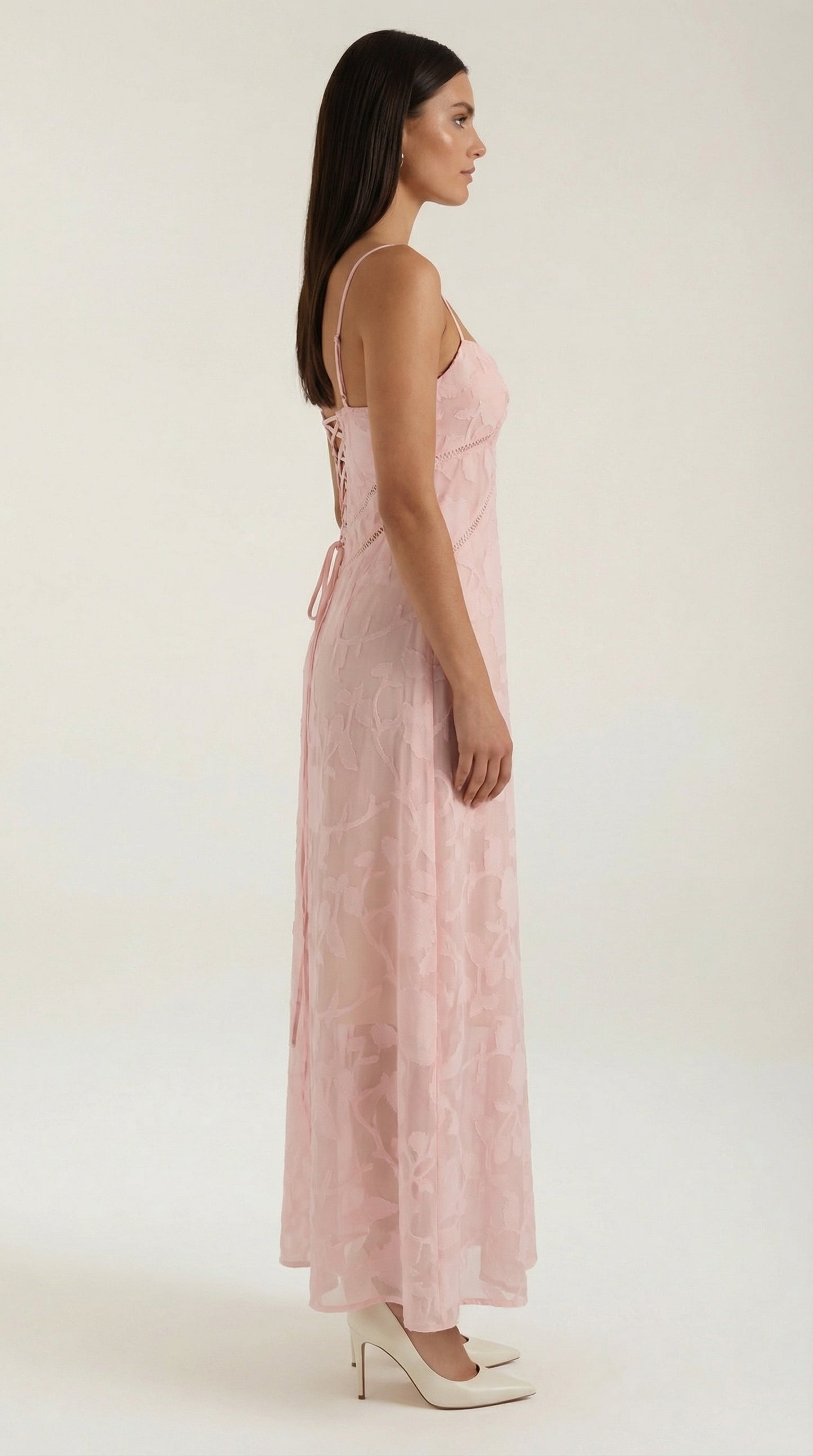 Jurk Dames Getailleerd Maxi Model met Spaghettibandjes