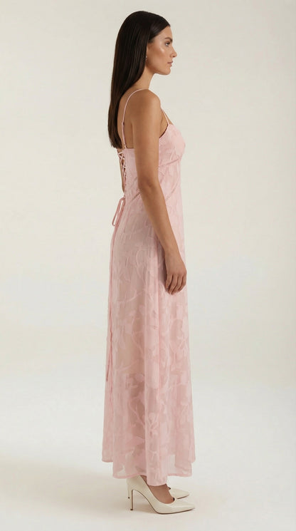 Jurk Dames Getailleerd Maxi Model met Spaghettibandjes