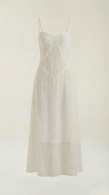 Jurk Dames Getailleerd Maxi Model met Spaghettibandjes