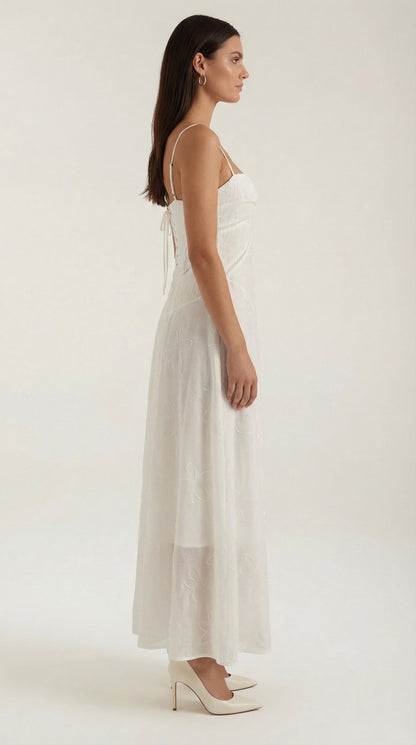 Jurk Dames Getailleerd Maxi Model met Spaghettibandjes